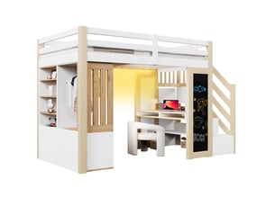 Lit combiné 90x200 cm OKWISH   coloris bicolore