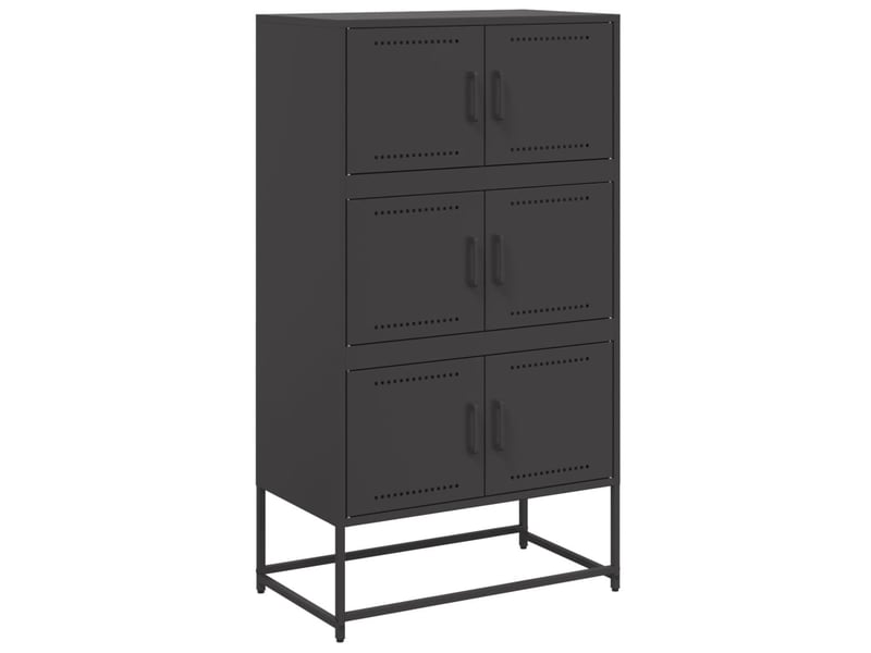  Buffet - bahut - meuble de rangement noir 68,5x38,5x123,5 cm acier  - Conforama A