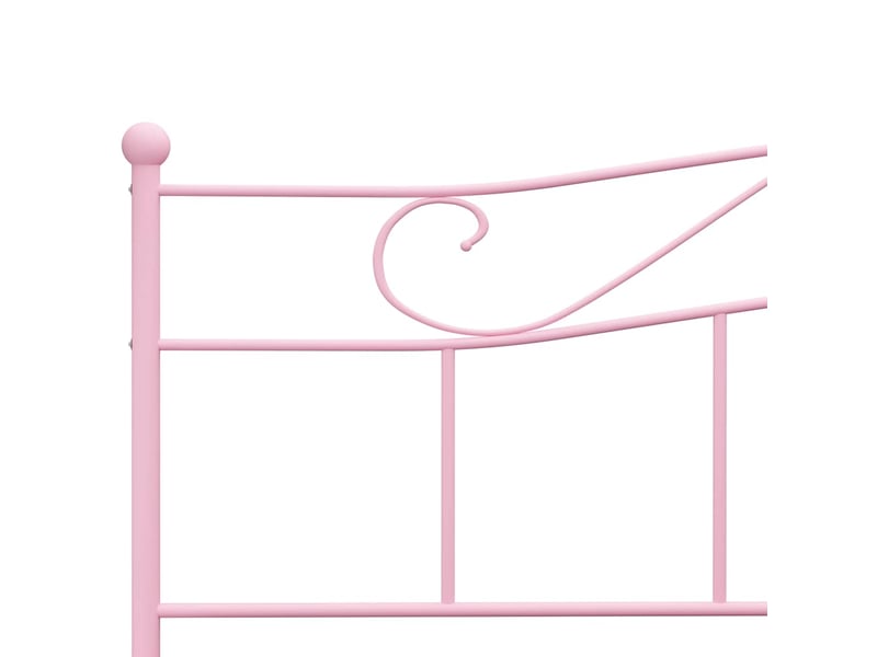  Lit double- lit adulte -  cadre de lit sans matelas rose métal 180x200 cm  - Conforama D