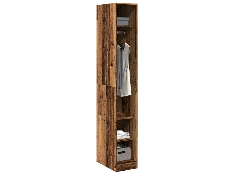  Garde-robe, armoire de rangement vieux bois 30x50x200 cm bois d'ingénierie shl97721  - Conforama C