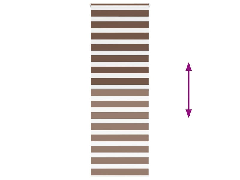  Store zèbre, store de fenêtre marron 90x200 cm largeur du tissu 85,9 cm polyester cf48741  - Conforama E
