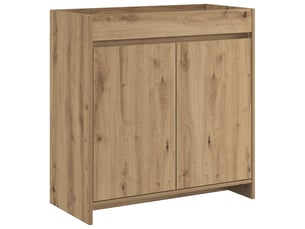 Meuble sous lavabo de salle de bain, commode chêne artisanal shl8423
