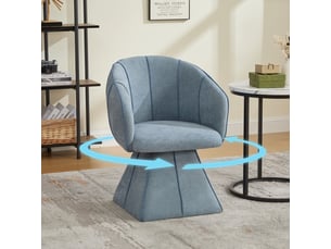 Fauteuil pivotant individuel 56 x 54 x 74,5 cm - siège relax ergonomique pour adultes et adolescents - chenille - bleu