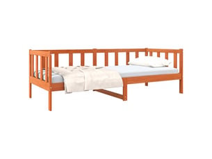 Lit simple 80x200 cm coloris marron