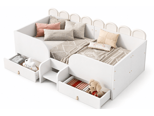 Lit simple 90x200 cm    coloris blanc