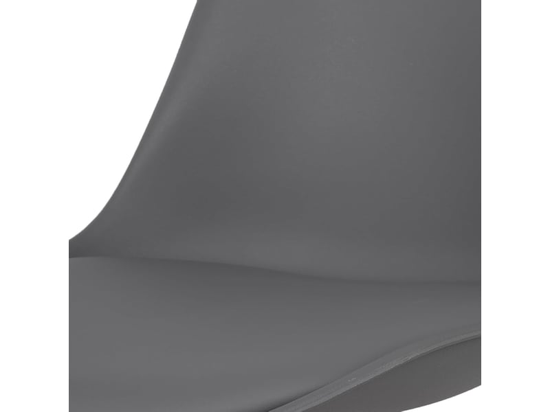  Lot de 6 chaises de salle à manger. Pied en bois. Assise en similicuir. Style nordique. Gris  - Conforama R