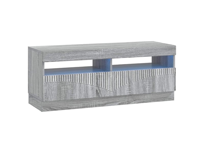  Meuble tv bas de salon, meuble tv led hoorn 3 pcs sonoma gris bois d'ingénierie  - Conforama E