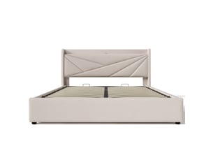 Lit coffre 160x200 cm VIVRYN   coloris beige