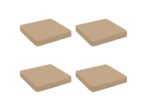 Lot de 4 coussins de siège, coussins d'assise vught 100 % polyester sable cf60738