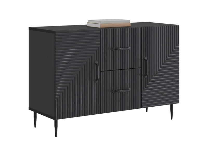  Buffet - bahut - meuble de rangement avec tiroir noir 89 x 34,5 x 60 cm bois d'ingénierie  - Conforama C