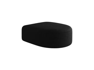 Pouf noir en tissu 87x84x38 cm rembourrage mousse haute résilience