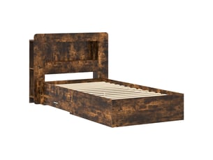 Lit simple 100x200 cm coloris marron