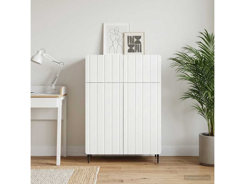 Buffet - bahut - meuble de rangement blanc 66 x 34,5 x 92 cm bois d'ingénierie - Conforama B