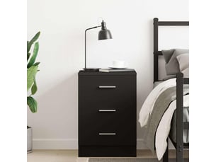 Table de chevet - cabinet de chevet - table de nuit noir 38 x 35 x 56 cm bois d'ingénierie