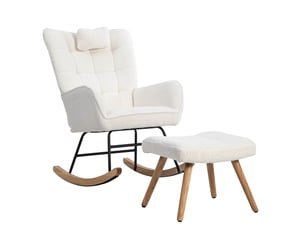 Fauteuil fixe <strong>HAUSS SPOLE</strong> <strong></strong> Tissu bouclette blanc vendu A l'unité