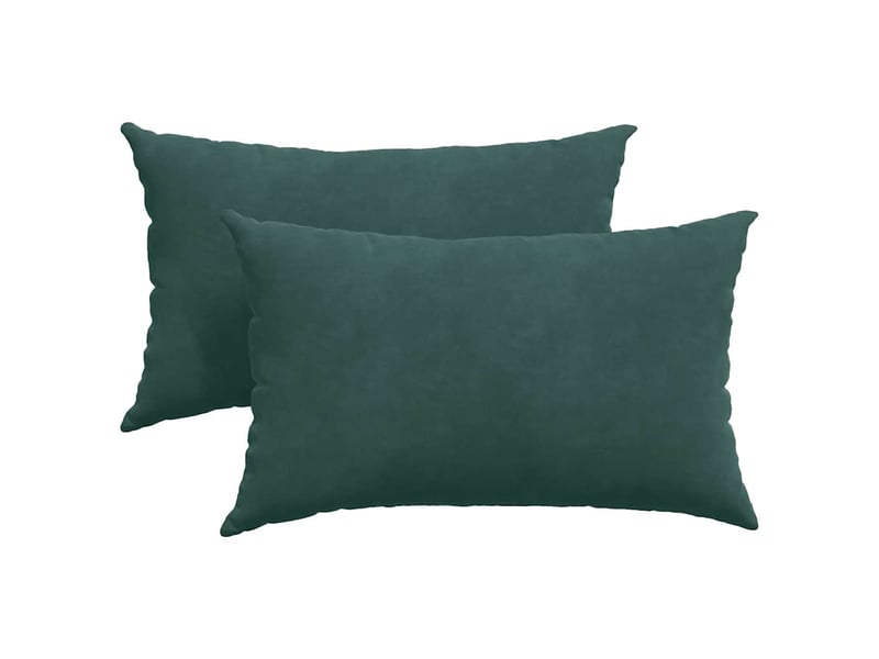  Lot de 2 coussins de canapé, coussins décoratifs vert foncé 50 x 30 cm cf59185  - Conforama A