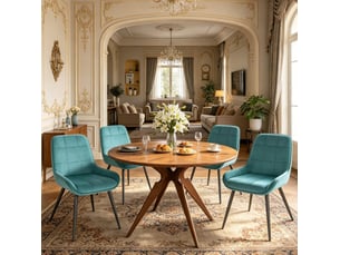 Ensemble table arrondi(e)  4 chaise(s)  HOMVRA  