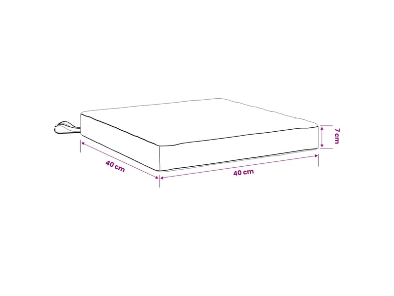 Lot de 4 coussins de siège, coussins d'assise soest 100 % polyester blanc cf60323 - Conforama E