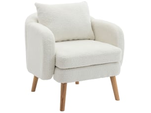 Fauteuil convertible <strong>BEAUNIV</strong> <strong></strong> Tissu bouclette blanc vendu A l'unité