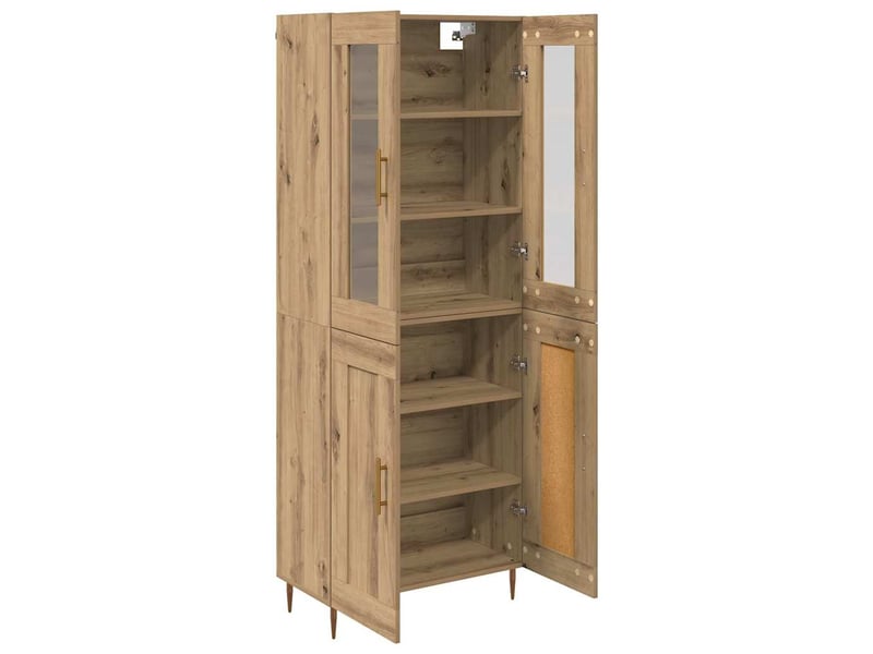  Buffet - haut armoire 2 pc chêne artisanal 69,5 x 34 x 180 cm  - Conforama E
