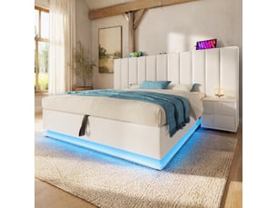 Lit coffre 180x200 cm    coloris blanc