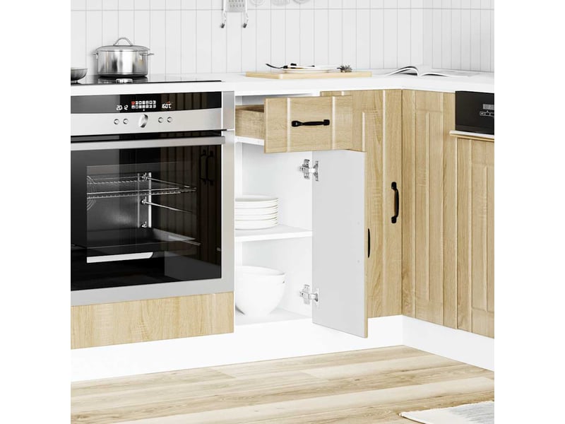  Meuble de rangement, armoire de cuisine lucca chêne sonoma bois ingénierie shl9573  - Conforama A