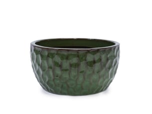 Lot de 3 pots de fleurs en céramique 38,1x30,5x25,4 cm motif marteau vert antique