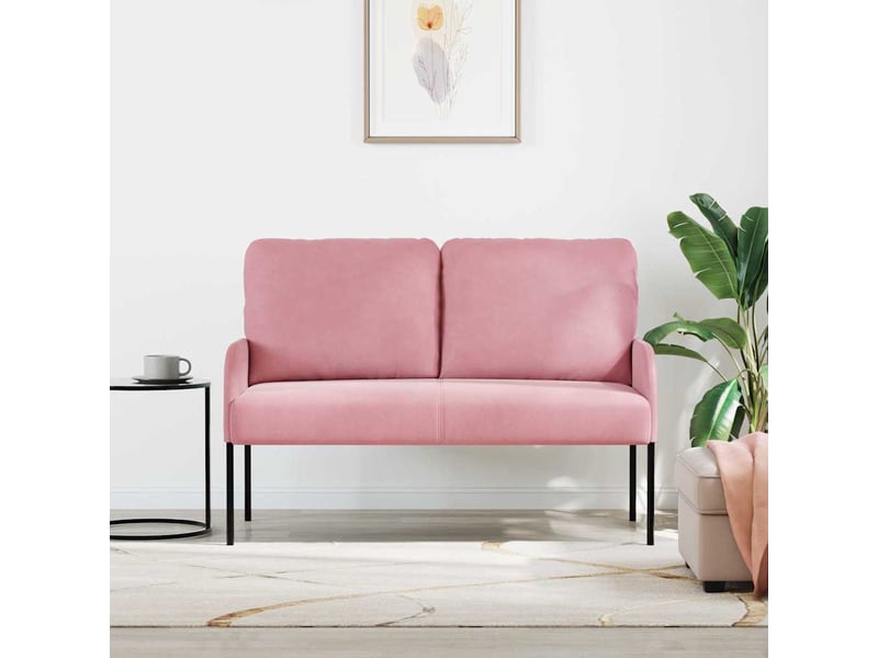  Canapé droit, sofa, canapés avec coussin 110cm rose contreplaqué cf22381  - Conforama C