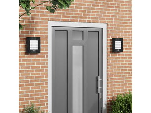 2 pièces applique murale extérieure noir 23,5x9x26 cm shl91862