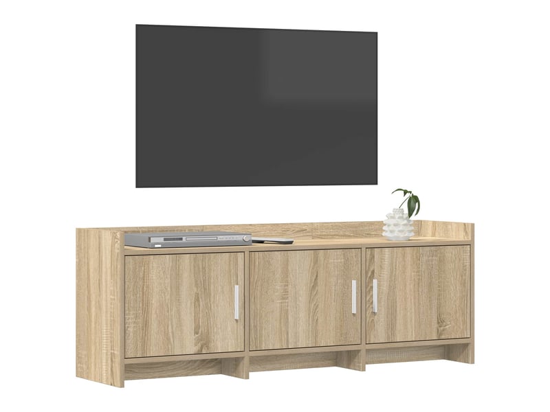  Meuble tv - banc tv - meuble de rangement 130 x 33 x 47 cm chêne sonoma bois d'ingénierie  - Conforama C