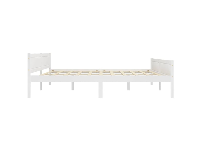  Lit double- lit adulte -  cadre de lit sans matelas bois massif de pin blanc 200x200 cm  - Conforama C