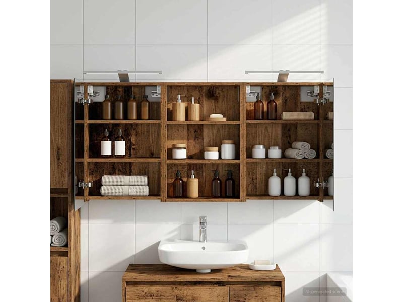  Ensemble de meubles de salle de bain 3 pcs 120x10.5x60.5 cm shl2732  - Conforama D