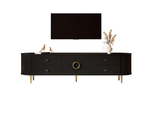Meuble tv coloris noir 180 cm <strong>WISHDOR</strong>  <strong></strong>