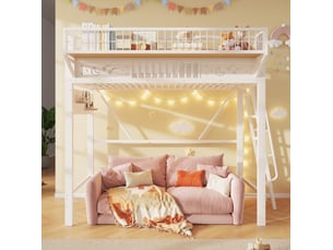 Lit mezzanine 90x200 cm <strong>MODENUIT </strong>  <strong></strong> coloris blanc