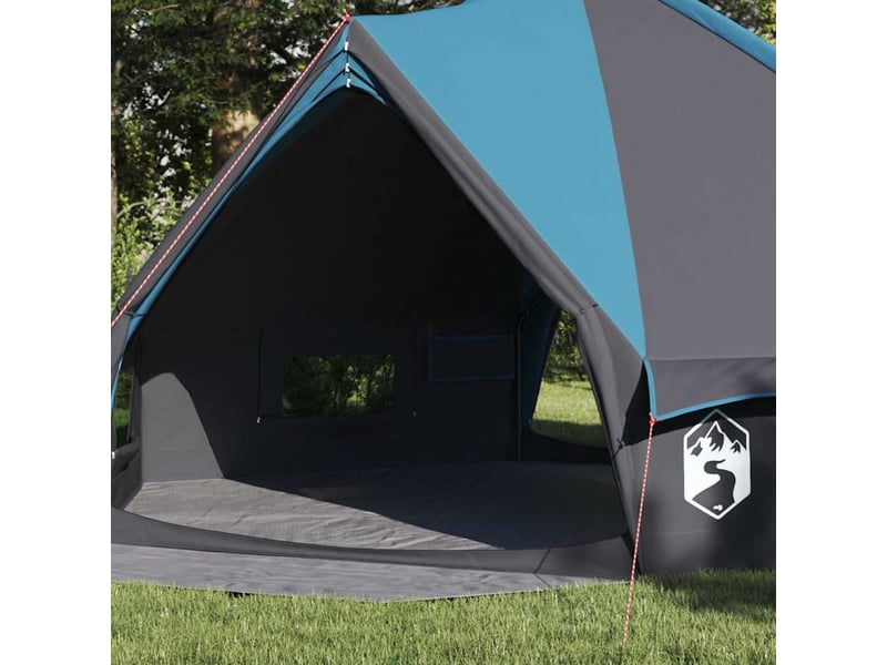  Tente de camping, tente teepee pour 8 personnes bleu et gris  - Conforama C