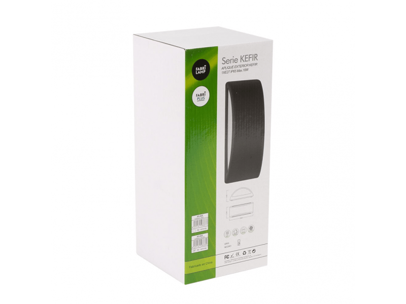  Applique extérieure fabrilamp kefir coloris noir 1 x e27 ip65 13,2 x 32 x 13 cm 126761009 - Conforama C