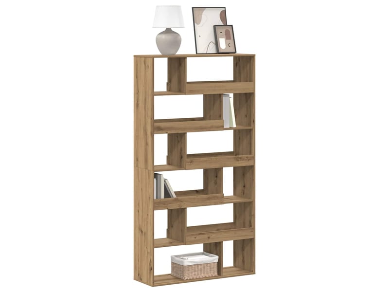  Bibliothèque, étagère de rangement chêne artisanal 100x33x187,5 cm bois d'ingénierie  - Conforama C