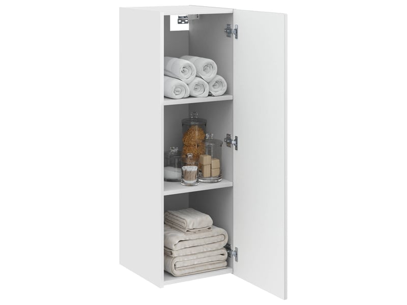  Cabinet salle de bain mural, meuble de rangement blanc 33x34.5x100 cm shl9743  - Conforama C