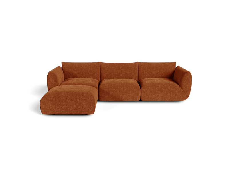  Canapé d'angle modulable 6 places en velours chenillé nooma NOOMA - Conforama A