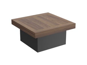 Table basse carré(e) coloris bois foncé <strong></strong> <strong></strong> - 90 cmx90 cm