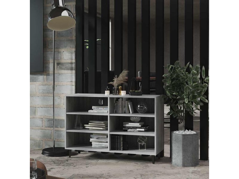  Buffet - bahut - meuble de rangement sonoma gris 103,5x35x70 cm bois d'ingénierie  - Conforama B