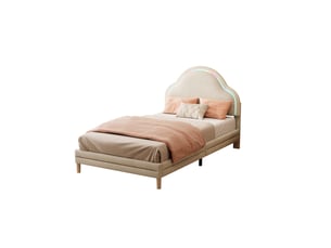 Lit simple 90x200 cm DZMDIP   coloris beige