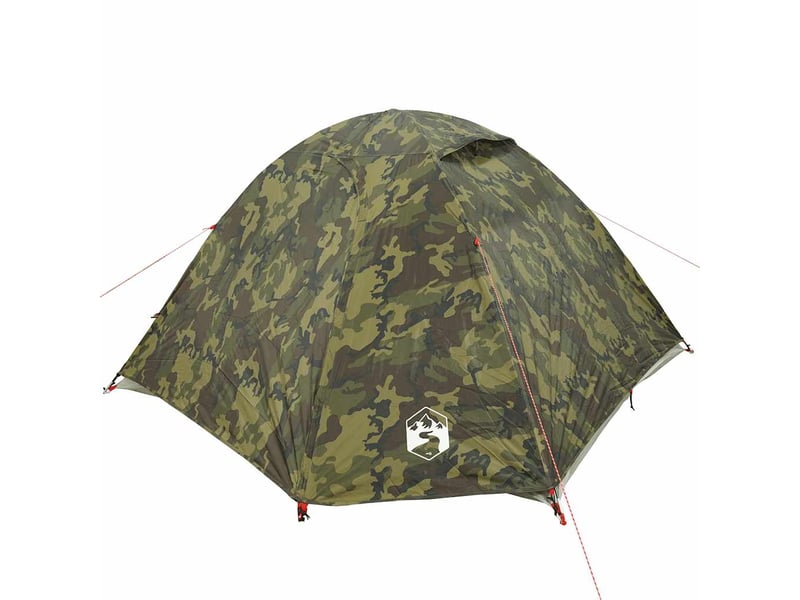 Tente de camping, tente à dôme 4 personnes camouflage imperméable shl41343 - Conforama E