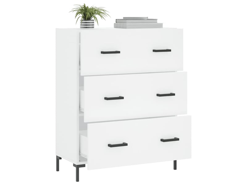  Buffet - bahut - meuble de rangement blanc 69,5x34x90 cm bois d'ingénierie  - Conforama D