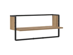 Étagère flottante, étagère suspendue montage mural chêne artisanal 65 x 25 x 30 cm cf42478