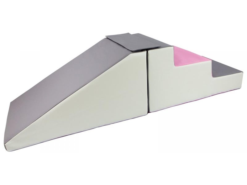  Lot de 2 grands blocs en mousse blanc, rose clair, gris 242331.8b.9 - Conforama A