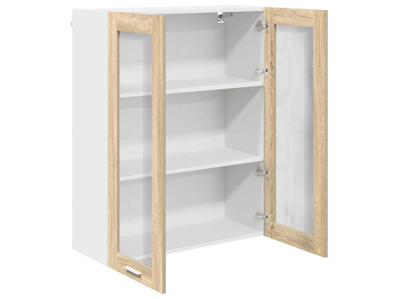Meuble de rangement cuisine, armoire suspendue chêne sonoma 80x31x100cm shl7848 - Conforama E