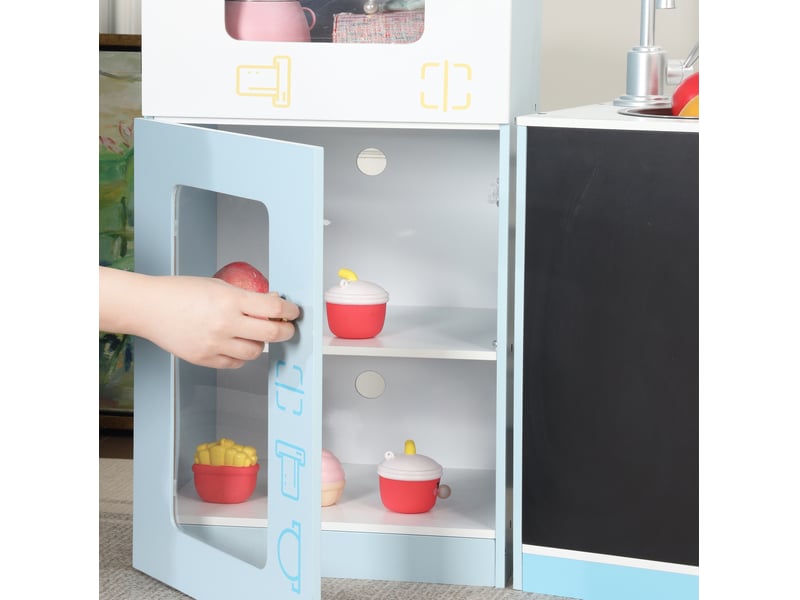  Jeu de marchande enfant 155x30x107,5 cm avec tableau noir mdf bleu  - Conforama D