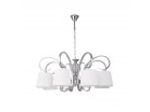 Fabrilamp bogota, lampe classique, 8xe14, chromé et blanc, 55-76 x 75 x 75 cm