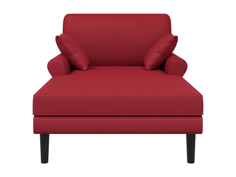  Chaise longue, chaise de salon bordeaux simili cuir cf28541  - Conforama A